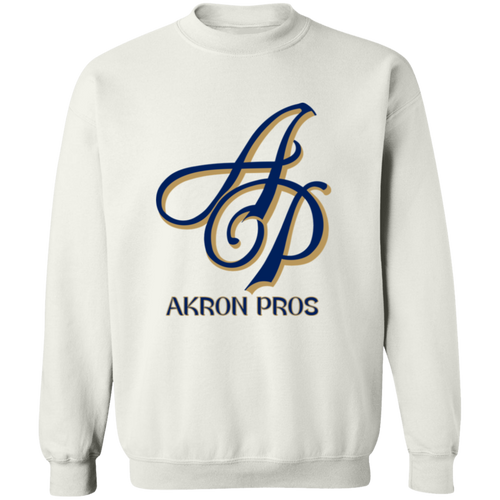 Akron Pros Sweatshirt Crewneck Pullover Apparel NFL Football Team color White