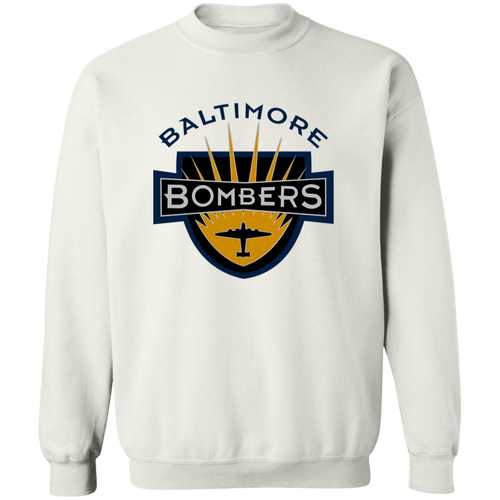 Baltimore Bombers Sweatshirt Crewneck Pullover NFL Football Team Fan Apparel color White