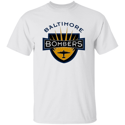 Baltimore Bombers T-shirt Classic NFL Football Team Fan Apparel color White