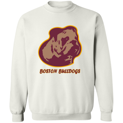 Boston Bulldogs Sweatshirt Crewneck Pullover NFL Football Team Fan Apparel color White