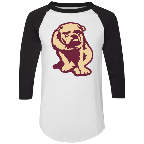 Canton Bulldogs Raglan Shirt Colorblock NFL Football Team Fan Apparel color White/Black