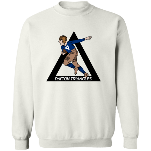Dayton Triangles Sweatshirt Crewneck Pullover NFL Football Team Fan Apparel color White