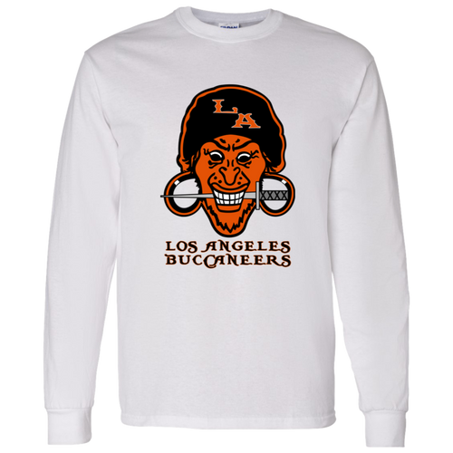 Los Angeles Buccaneers Long Sleeve Shirt Classic NFL Football Team Fan Apparel color White