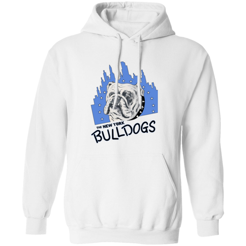 New York Bulldogs Hoodie Pullover Classic NFL Football Team Fan Apparel color White