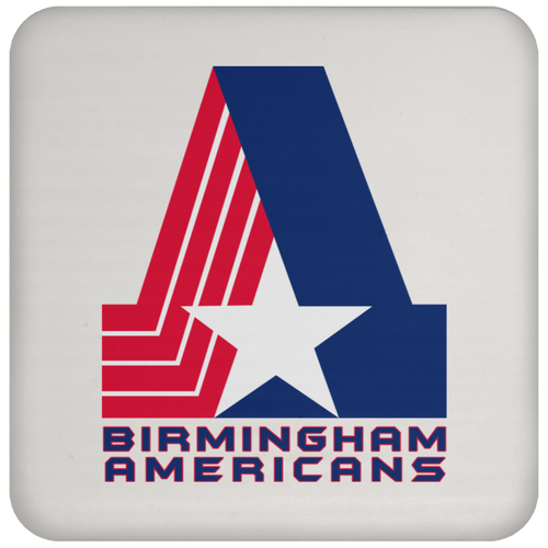Birmingham Americans Drink Coaster Table Pad Enamel Cork NFL Football Team color White