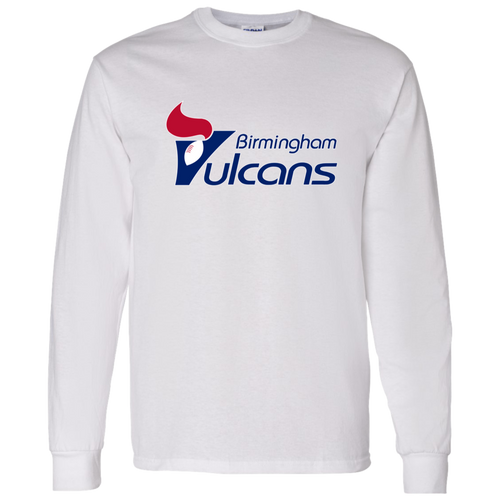 Birmingham Vulcans Long Sleeve Shirt Classic WFL Football Team color White