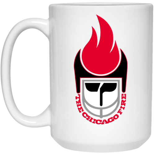 Chicago Fire Mug 15 oz. White Glossy Ceramic WFL Football Team