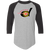 Detroit Wheels Raglan Shirt Colorblock WFL Football Team color Athletic Heather Grey/Black Detroit Wheels Raglan Shirt Colorblock WFL Football Team color Athletic Heather Grey/Black
