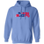 Florida Blazers Hoodie Pullover Classic WFL Football Team color Carolina Blue Florida Blazers Hoodie Pullover Classic WFL Football Team color Carolina Blue