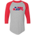 Florida Blazers Raglan Shirt Colorblock WFL Football Team color Athletic Heather Grey/Red Florida Blazers Raglan Shirt Colorblock WFL Football Team color Athletic Heather Grey/Red