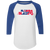 Florida Blazers Raglan Shirt Colorblock WFL Football Team color White/Royal Blue Florida Blazers Raglan Shirt Colorblock WFL Football Team color White/Royal Blue