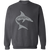 Jacksonville Sharks Sweatshirt Crewneck Pullover WFL Football Team color Dark Heather Grey Jacksonville Sharks Sweatshirt Crewneck Pullover WFL Football Team color Dark Heather Grey