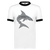 Jacksonville Sharks Ringer T-shirt WFL Football Team color White/Black Jacksonville Sharks Ringer T-shirt WFL Football Team color White/Black