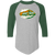 Shreveport Steamer Raglan Shirt Colorblock WFL Football Team color Athletic Heather Grey/Dark Green Shreveport Steamer Raglan Shirt Colorblock WFL Football Team color Athletic Heather Grey/Dark Green