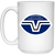 Virginia Ambassadors Mug 15 oz. White Glossy Ceramic WFL Football Team Virginia Ambassadors Mug 15 oz. White Glossy Ceramic WFL Football Team