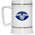 Virginia Ambassadors Beer Stein 22 oz. White Ceramic | WFL Football Team Virginia Ambassadors Beer Stein 22 oz. White Ceramic | WFL Football Team