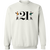 21 Club Sweatshirt Crewneck Pullover New York City Nightclub Fashion color White