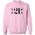 21 Club Sweatshirt Crewneck Pullover New York City Nightclub Fashion color Pink