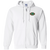 Rock Island Independents Full Zip Hoodie NFL Football Team color White Rock Island Independents Full Zip Hoodie NFL Football Team color White