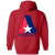 Birmingham Americans Full Zip Hoodie WFL Football Team color Red Birmingham Americans Full Zip Hoodie WFL Football Team color Red