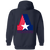 Birmingham Americans Full Zip Hoodie WFL Football Team color Navy Birmingham Americans Full Zip Hoodie WFL Football Team color Navy