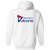 Birmingham Vulcans Full Zip Hoodie WFL Football Team color White Birmingham Vulcans Full Zip Hoodie WFL Football Team color White