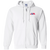 Florida Blazers Full Zip Hoodie WFL Football Team color White Florida Blazers Full Zip Hoodie WFL Football Team color White