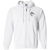 Jacksonville Sharks Full Zip Hoodie WFL Football Team color White Jacksonville Sharks Full Zip Hoodie WFL Football Team color White