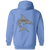 Jacksonville Sharks Full Zip Hoodie WFL Football Team color Carolina Blue Jacksonville Sharks Full Zip Hoodie WFL Football Team color Carolina Blue