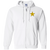 New York Stars Full Zip Hoodie WFL Football Team color White New York Stars Full Zip Hoodie WFL Football Team color White