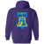 Philadelphia Bell Full Zip Hoodie - WFL Football Team color Purple