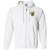 Chicago Hornets Full Zip Hoodie AAFC Football Team color White Chicago Hornets Full Zip Hoodie AAFC Football Team color White
