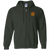 Miami Seahawks Full Zip Hoodie AAFC Football Team color Forest Green Miami Seahawks Full Zip Hoodie AAFC Football Team color Forest Green