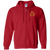 Chicago American Giants Full Zip Hoodie Negro Leagues Baseball Team color Red Chicago American Giants Full Zip Hoodie Negro Leagues Baseball Team color Red