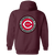 Cincinnati Tigers Full Zip Hoodie Negro Leagues Baseball Team color Maroon Cincinnati Tigers Full Zip Hoodie Negro Leagues Baseball Team color Maroon