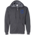 Columbus Blue Birds Full Zip Hoodie Negro Leagues Baseball Team color Dark Heather Grey Columbus Blue Birds Full Zip Hoodie Negro Leagues Baseball Team color Dark Heather Grey