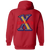 Cuban X-Giants Full Zip Hoodie Negro Leagues Baseball Team color Red Cuban X-Giants Full Zip Hoodie Negro Leagues Baseball Team color Red