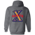 Cuban X-Giants Full Zip Hoodie Negro Leagues Baseball Team color Dark Heather Grey Cuban X-Giants Full Zip Hoodie Negro Leagues Baseball Team color Dark Heather Grey