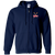 Indianapolis Clowns Full Zip Hoodie Negro Leagues Baseball Team color Navy Indianapolis Clowns Full Zip Hoodie Negro Leagues Baseball Team color Navy