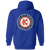 Kansas City Monarchs Full Zip Hoodie Negro Leagues Baseball Team color Royal Blue Kansas City Monarchs Full Zip Hoodie Negro Leagues Baseball Team color Royal Blue