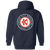 Kansas City Monarchs Full Zip Hoodie Negro Leagues Baseball Team color Navy Kansas City Monarchs Full Zip Hoodie Negro Leagues Baseball Team color Navy
