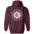 Kansas City Monarchs Full Zip Hoodie Negro Leagues Baseball Team color Maroon Kansas City Monarchs Full Zip Hoodie Negro Leagues Baseball Team color Maroon