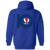 Kentucky Colonels Full Zip Hoodie ABA Basketball Team color Royal Blue Kentucky Colonels Full Zip Hoodie ABA Basketball Team color Royal Blue