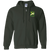 Memphis Tams Full Zip Hoodie ABA Basketball Team color Forest Green Memphis Tams Full Zip Hoodie ABA Basketball Team color Forest Green