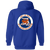 Miami Floridians Full Zip Hoodie ABA Basketball Team color Royal Blue