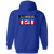 New Jersey Americans Full Zip Hoodie ABA Basketball Team color Royal Blue