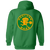 Oakland Oaks Full Zip Hoodie ABA Basketball Team color Irish Green