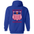 Indianapolis Olympians Full Zip Hoodie NBA Basketball Team color Royal Blue Indianapolis Olympians Full Zip Hoodie NBA Basketball Team color Royal Blue