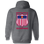 Indianapolis Olympians Full Zip Hoodie NBA Basketball Team color Dark Heather Grey Indianapolis Olympians Full Zip Hoodie NBA Basketball Team color Dark Heather Grey
