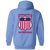 Indianapolis Olympians Full Zip Hoodie NBA Basketball Team color Carolina Blue Indianapolis Olympians Full Zip Hoodie NBA Basketball Team color Carolina Blue